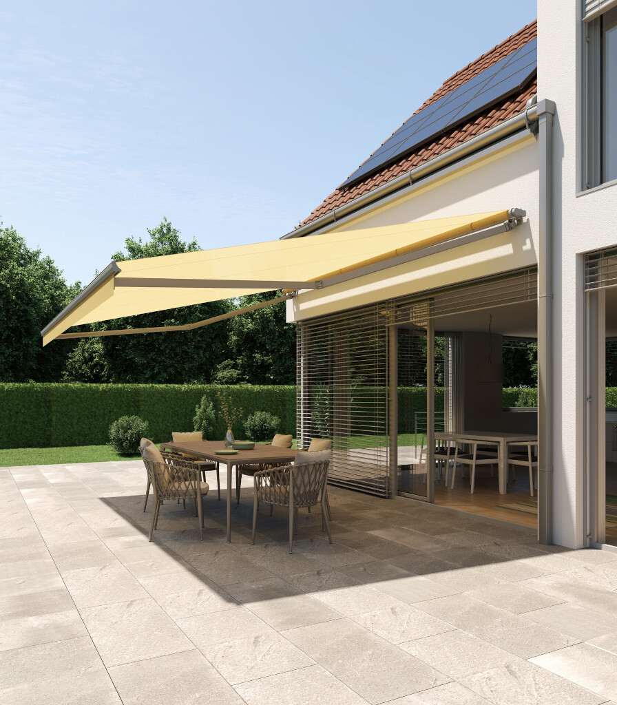 Tonnelle de terrasse avec table extérieure